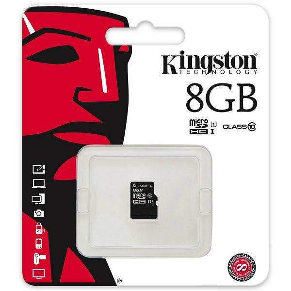 Карта пам'яті Kingston microSDHC 8GB Class 10 UHS-I R45/W10MB/s
